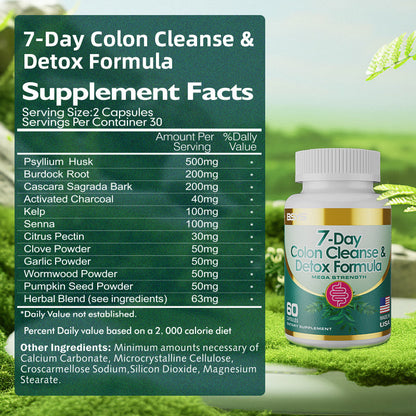 7-Day Colon Cleanse & Detox Formula Capsulese Cirexo