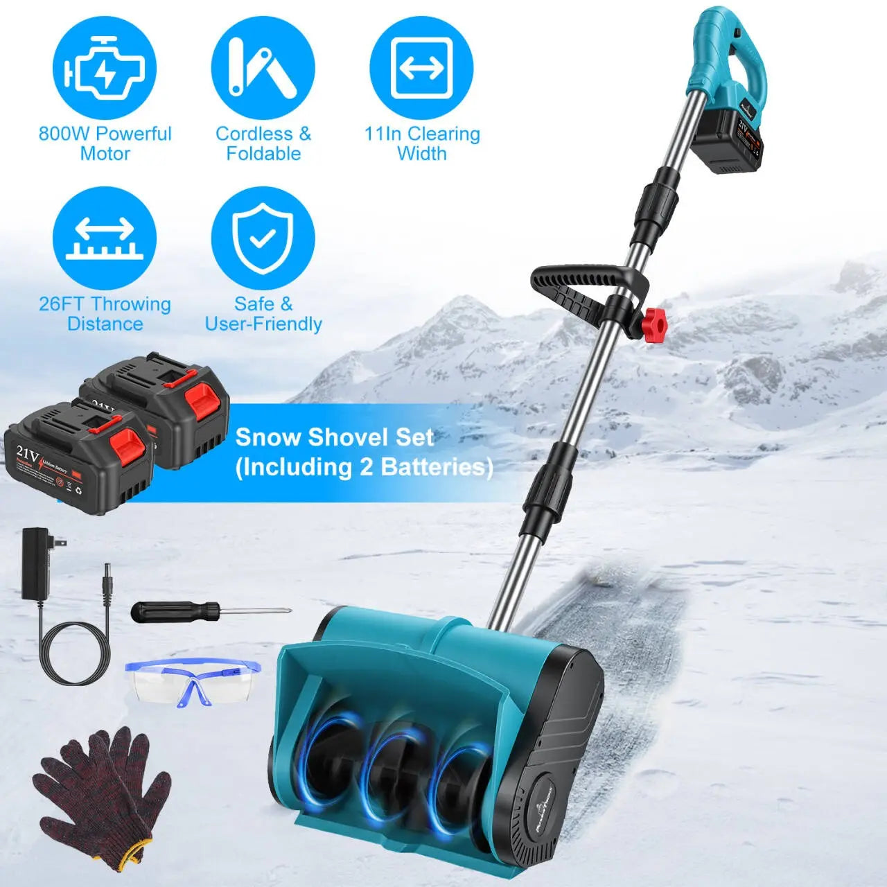 Cordless Snow Shovel & Battery Set Cirexo