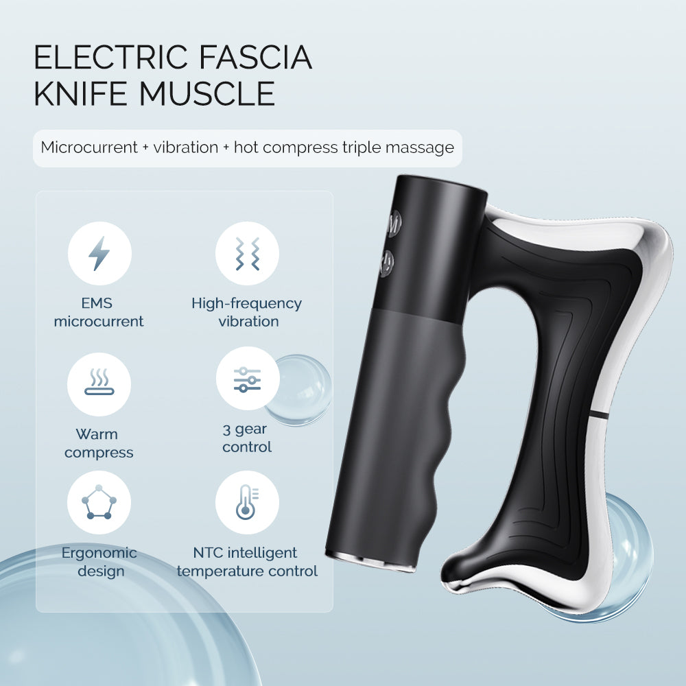 Electric Fascia Knife Vibration Body Massager High Vibration Massage Massager Warm Body Lifting Blade Comb Massage Tool Cirexo