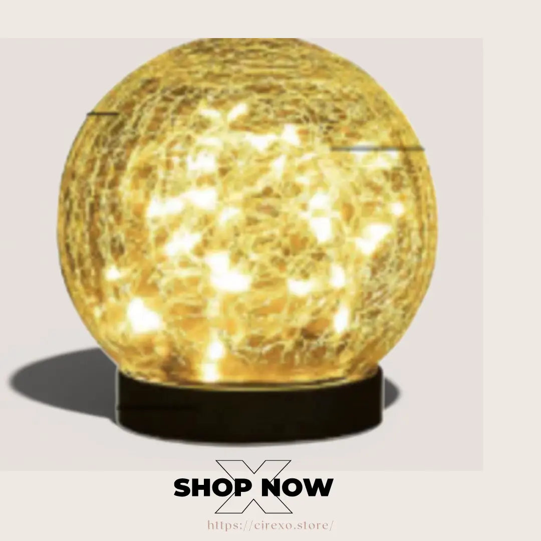 Garden Glow Solar Crackle Sphere Cirexo