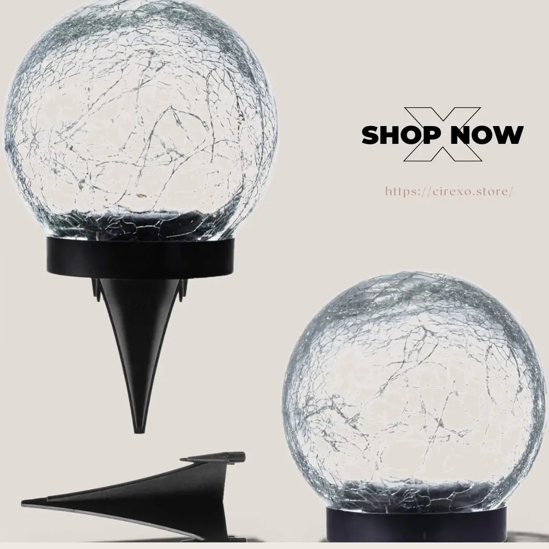 Garden Glow Solar Crackle Sphere Cirexo