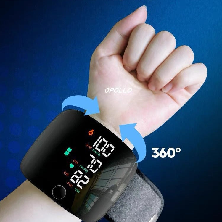 Wrist Sphygmomanometer Rechargeable Blood Pressure Meter Wrist Blood Pressure Eter Smart Touch Screen Blood Pressure Meter Household Electronics Cirexo