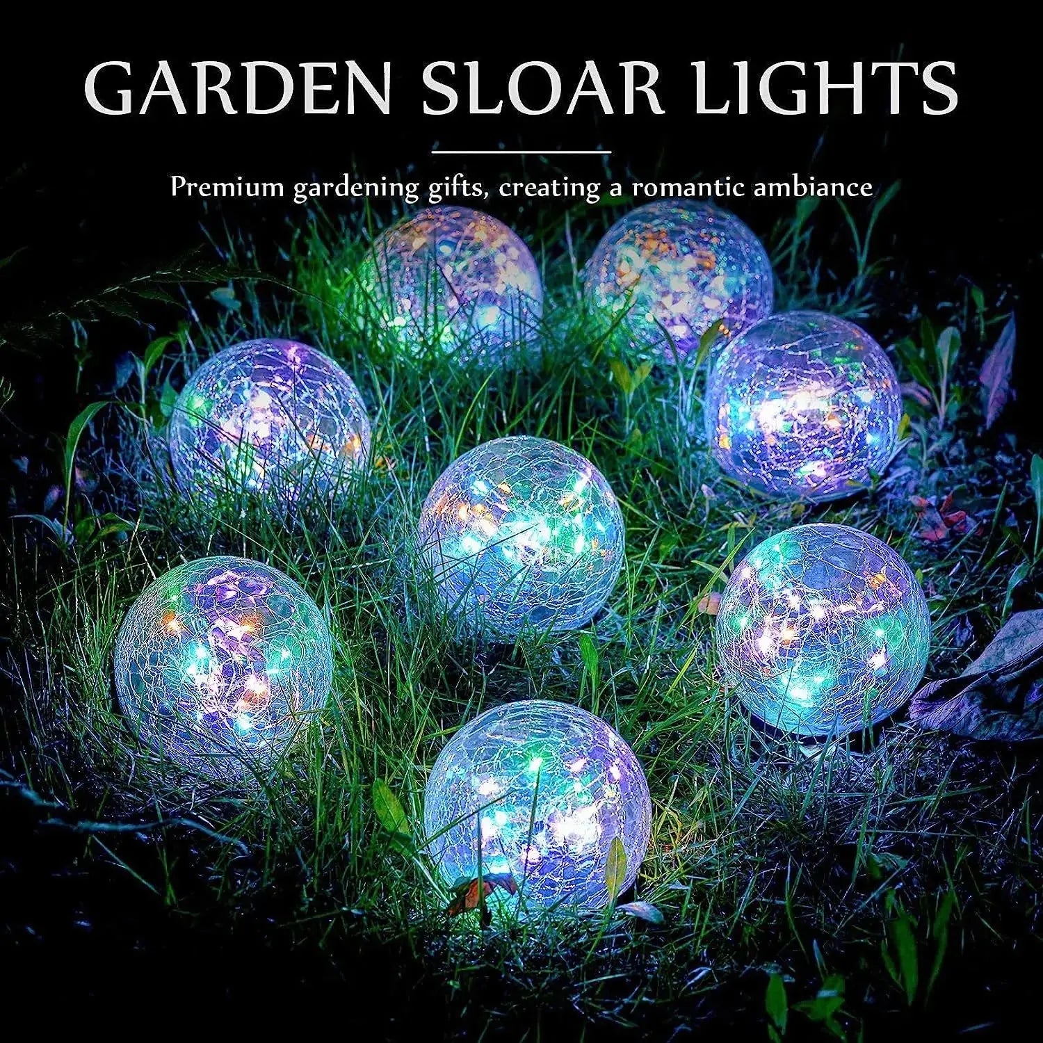 Garden Glow Solar Crackle Sphere Cirexo