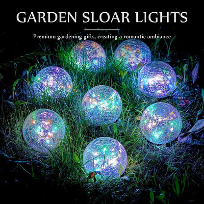 Garden Glow Solar Crackle Sphere Cirexo