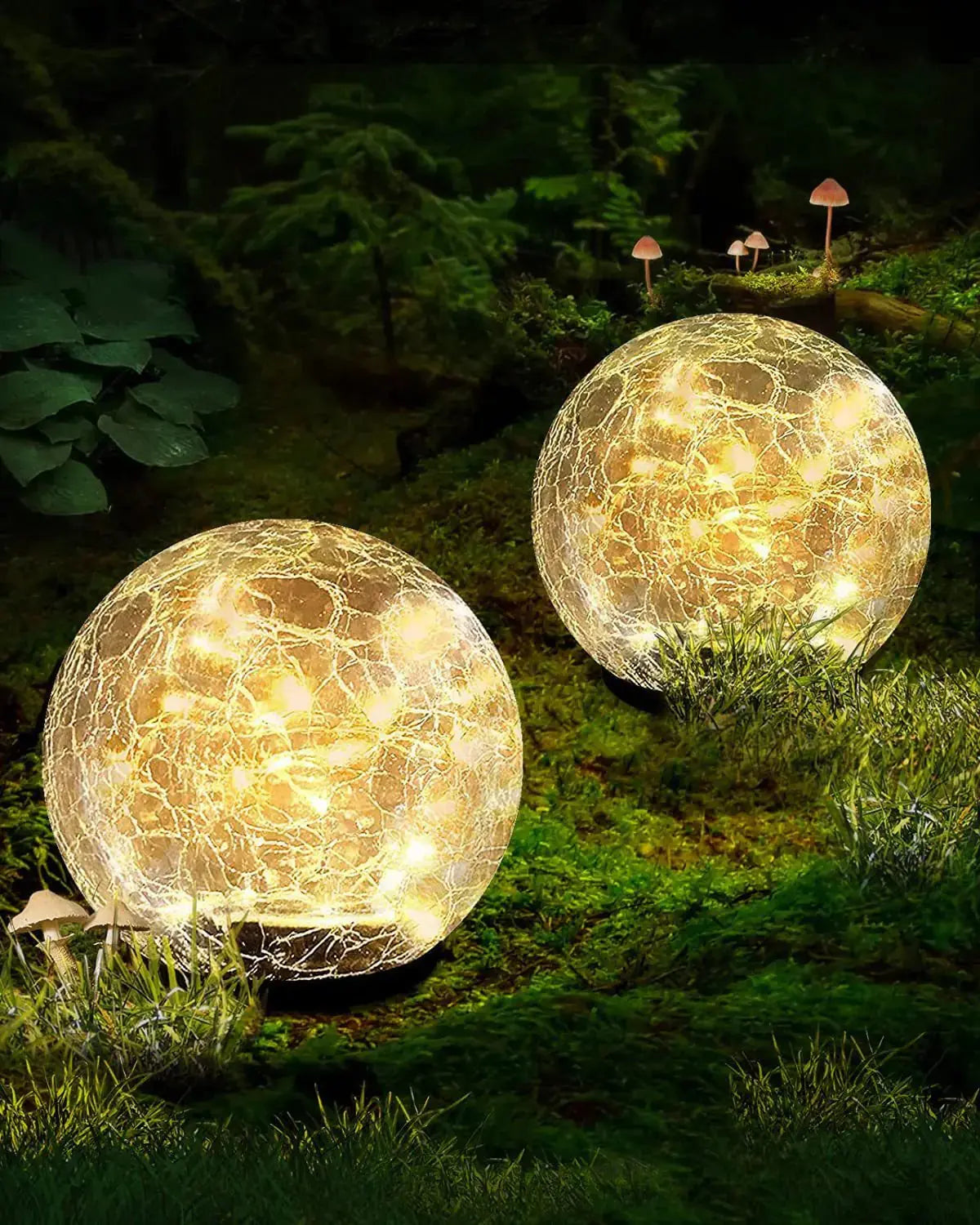 Garden Glow Solar Crackle Sphere Cirexo