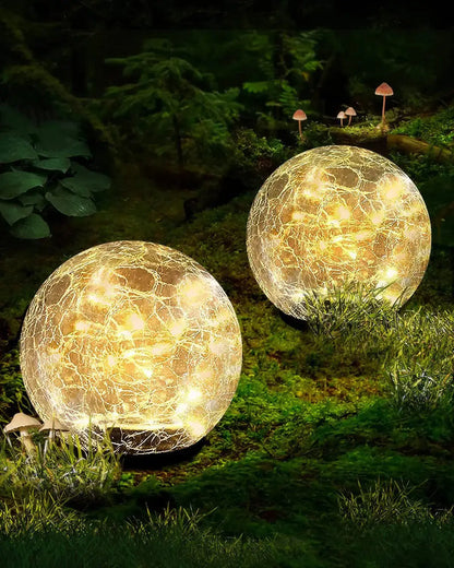 Garden Glow Solar Crackle Sphere Cirexo