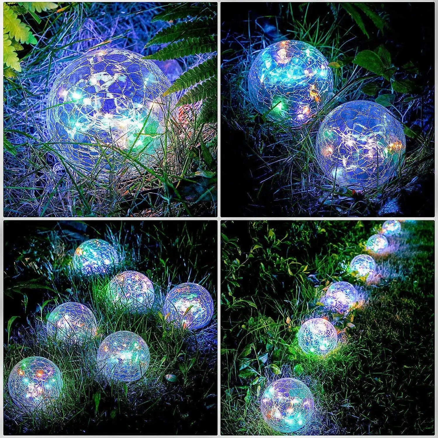 Garden Glow Solar Crackle Sphere Cirexo