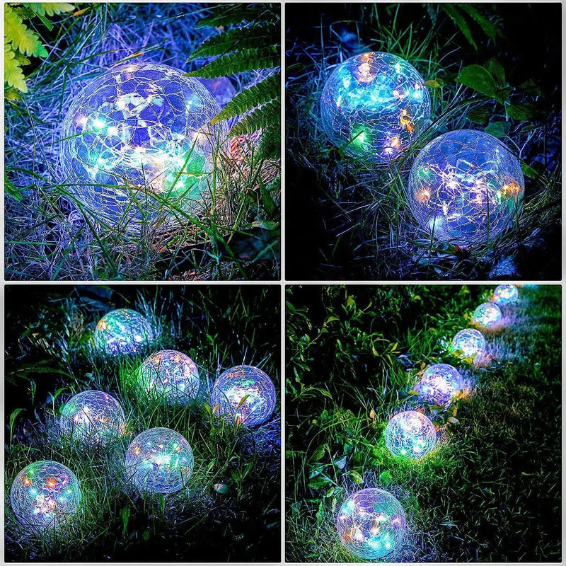 Garden Glow Solar Crackle Sphere Cirexo